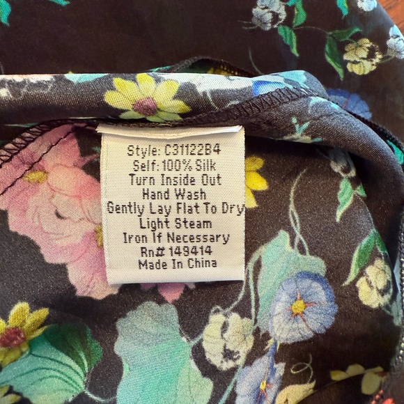 Johnny Was Silk Floral Maxi Dress - Picture 6 of 6